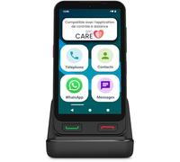 SPC Zeus 2 + Coque | Smartphone pour Seniors Compatible avec app Gestion et localisation à Distance | Mode Facile, Boutons physiques, icônes XXL | 5”, Dual Cam, 64GB | Station de Charge, Bouton SOS