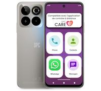 SPC ZEUS 2 Elite - Smartphone Senior, Mode Facile, écran 6,7", Argent