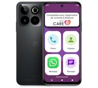 SPC ZEUS 2 Elite - Smartphone Senior, Mode Facile, écran 6,7", Noir