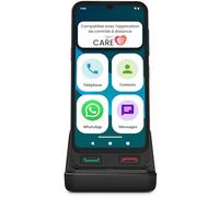 SPC Zeus 2 Pro - Smartphone pour Seniors Compatible avec app Gestion et localisation à Distance | Mode Facile, Boutons physiques, icônes XXL | 6,1”, Dual Cam, 128 Go | Station de Charge, Bouton SOS