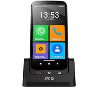 SPC Zeus 4G Pro + Coque | Smartphone Senior Facile 4G avec Grandes Icônes | Bouton SOS et Configuration à Distance | Socle de Charge, Android 11, 64Go ROM + 4Go RAM, Noir