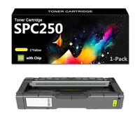 SPC250 BK/C/M/Y Cartouche de Toner avec Puce pour Ricoh SPC250 C250dn C252 C252dn C252sf C261dnw C261sfnw Imprimante, Haut Rendement 2500 Pages,Yellow