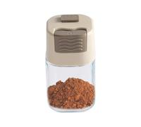 spce Jars - Glass Seasoning Jars, Press Type Quantitative Control | Airtight Salt Pepper Shakers Kitchen spce, Containers for Barbecue Cooking Baking with Shaker Lids Quantitative Control