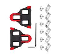 SPD Cleats Crampons pour chaussures de vélo pour pédales Shimano, avec 6 vis, 1 clé, 6 pièces en fer, pédales pliantes, accessoires de vélo, avec pédales Shimano SPD-SL/SM-SH10 SH11 SH12 (rouge)