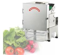 Spdazzleburst Coupe-légumes commercial, coupe-légumes et fruits électrique, 400 lb/h avec tapis roulant, épaisseur réglable de 1 à 35 mm, pour poivrons, oignons verts hachés, coriandre, poireaux A