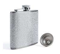 SPDYCESS Flasque à Diamant avec Entonnoir 170ml Flasque à Alcool en Acier Inoxydable pour Femme Cadeau Portable Flacon pour Parti Voyage Camping