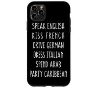 Speak English Kiss French Spring Break Funny Party Gift Coque pour iPhone 11 Pro Max