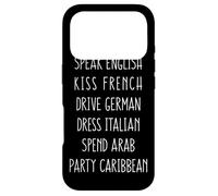 Speak English Kiss French Spring Break Funny Party Gift Coque pour iPhone 17 Pro