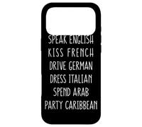 Speak English Kiss French Spring Break Funny Party Gift Coque pour iPhone 17 Pro Max