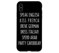 Speak English Kiss French Spring Break Funny Party Gift Coque pour iPhone XS Max