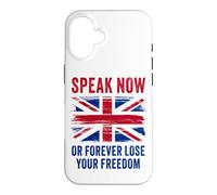 Speak Now Or Forever Lose Your Freedom - Free Speech UK Coque pour iPhone 16