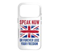 Speak Now Or Forever Lose Your Freedom - Free Speech UK Coque pour iPhone 17 Pro