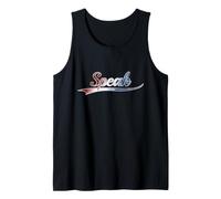 Speak Patriotic Red White and Blue American Design Débardeur