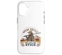 Speak Softly and Carry a Big Stick Citation Président Roosevelt Coque pour iPhone 16