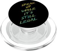 Speak Up While It's Still Legal - Free Speech Grunge Graphic PopSockets PopGrip pour MagSafe