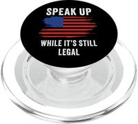 Speak Up - While It's Still Legal: Free Speech USA PopSockets PopGrip pour MagSafe