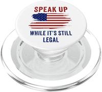 Speak Up - While It's Still Legal: Free Speech USA PopSockets PopGrip pour MagSafe