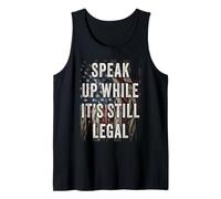 Speak Up - While It's Still Legal: Free Speech USA Vintage Débardeur
