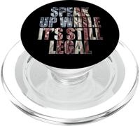 Speak Up - While It's Still Legal: Free Speech USA Vintage PopSockets PopGrip pour MagSafe