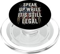 Speak Up - While It's Still Legal: Free Speech USA Vintage PopSockets PopGrip pour MagSafe
