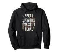 Speak Up - While It's Still Legal: Free Speech USA Vintage Sweat à Capuche
