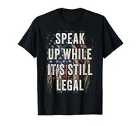 Speak Up - While It's Still Legal: Free Speech USA Vintage T-Shirt