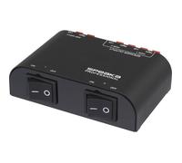 SpeaKa Professional 2 ports Commutateur pour haut-parleur borne de connexion boîtier métallique noir