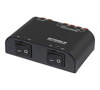 SpeaKa Professional 2 ports Commutateur pour haut-parleur borne de connexion boîtier métallique noir