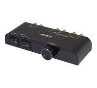 SpeaKa Professional Commutateur pour haut-parleur 2 ports – régulateur de volume intégré – Noir