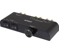 SpeaKa Professional 2 ports Commutateur pour haut-parleur régulateur de volume intégré noir