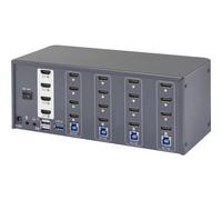 SpeaKa Professional 4 Port HDMI Multi Display KVM Switch 5+2 ports Console KVM