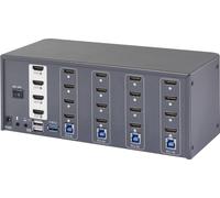 SpeaKa Professional 4 Port HDMI Multi Display KVM Switch 5+2 ports Console KVM HDMI 3840 x 2160 Pixel