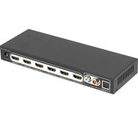 SpeaKa Professional 4 ports Répartiteur HDMI avec ports audio, avec télécommande 3840 x 2160 pixels noir