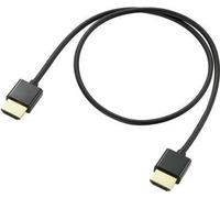 SpeaKa Professional Câble de connexion HDMI 0.50 m Canal de retour audio, contacts plaqués or noir [1x HDMI mâle