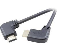 SpeaKa Professional Câble de connexion HDMI 1.50 m Canal de retour audio, contacts plaqués or, Ultra HD (4k) HDMI noir [1x HDMI mâle