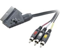 SpeaKa Professional Câble de connexion Péritel / Composite RCA TV, récepteur [1x Péritel mâle