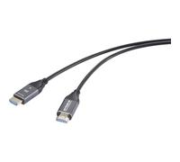 Câble de raccordement SpeaKa Professional HDMI / fibre optique Fiche mâle HDMI-A, Fiche mâle HDMI-A 40 m noir SP-12842672 8K UHD