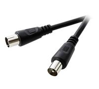 SPEAKA PROFESSIONAL Câble de raccordement SP-1301452 [1x antenne mâle 75 ? - 1x antenne Femelle 75 ?] 2.50 m Noir