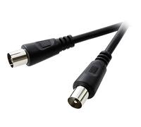 SPEAKA PROFESSIONAL Câble de raccordement SP-1301632 [1x antenne mâle 75 Ω - 1x antenne Femelle 75 Ω] 15.00 m Noir