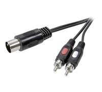 Câble de raccordement SpeaKa Professional SP-7870640 connexion DIN / Cinch-RCA audio [1x diode mâle 5 pôles (DIN) - 2x Cinch-RCA