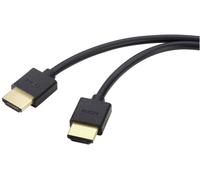 SpeaKa Professional HDMI Câble de raccordement Fiche mâle HDMI-A, Fiche mâle HDMI-A 1.00 m noir 8K UHD, flexible Câble HDMI