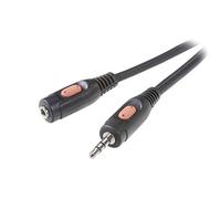 Rallonge Speaka 3,5 mm 5 m SpeaKa Professional SP-7869784 [1x Jack mâle 3.5 mm - 1x Jack femelle 3.5 mm] 5.00 m noir