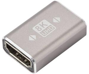 SpeaKa Professional SP-11301992 HDMI Adaptateur [1x HDMI femelle - 1x HDMI femelle] gris UHD 8K @ 60 Hz, UHD 4K @ 120 Hz