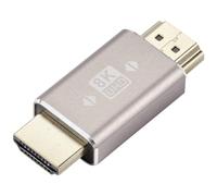SpeaKa Professional SP-11301996 HDMI Adaptateur [1x HDMI mâle - 1x HDMI mâle] gris UHD 8K @ 60 Hz, UHD 4K @ 120 Hz Connecteur