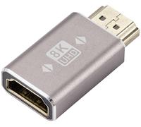 SpeaKa Professional SP-11302000 HDMI Adaptateur [1x HDMI mâle - 1x HDMI femelle] gris UHD 8K @ 60 Hz, UHD 4K @ 120 Hz