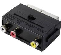 SpeaKa Professional SP-13442696 Cinch-RCA / péritel Adaptateur [3x Cinch-RCA femelle - 1x péritel mâle] noir avec