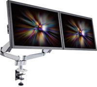 SpeaKa Professional SP-1624800 SuperFlex x2 Support de table pour écran 25,4 cm (10) - 68,6 cm (27) argent-noir réglable en hauteur, inclinable, mobile, rotatif