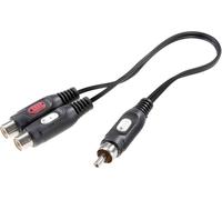 SpeaKa Professional SP-7869820 Cinch-RCA audio Adaptateur Y [1x Cinch-RCA mâle - 2x Cinch-RCA femelle] noir