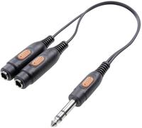 SpeaKa Professional SP-7869836 Jack audio Adaptateur Y [1x Jack mâle 6.35 mm - 2x Jack femelle 6.35 mm] noir