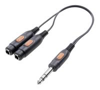 SpeaKa Professional SP-7869836 Jack audio Adaptateur Y [1x Jack mâle 6.35 mm - 2x Jack femelle 6.35 mm] noir